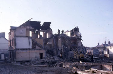 Workington - demolition of Central Hotel 1970