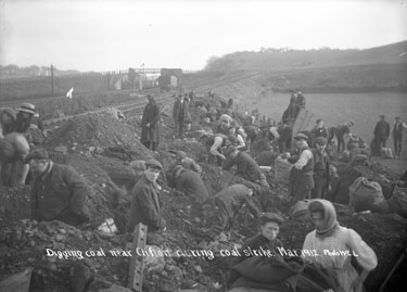 Digging Coal Near Clifton during the 1912  coal strike