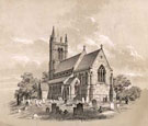 View: ct04354 Aspatria Church, engraving